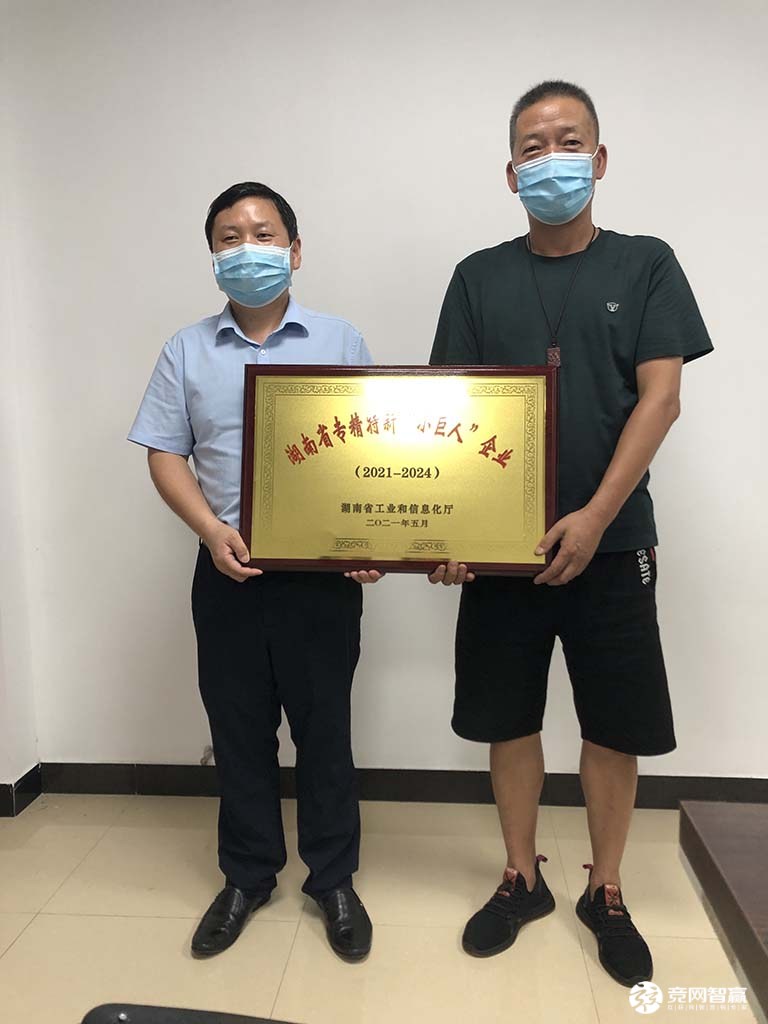 2021年湖南江海獲評“小巨人”企業稱號！